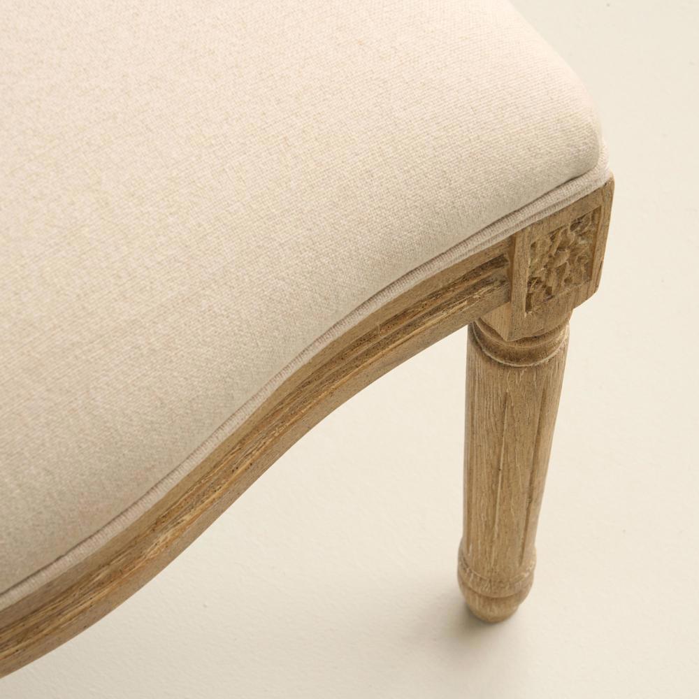 Sienna Beau Linen Round Back Chair, Weathered Oak / Natural